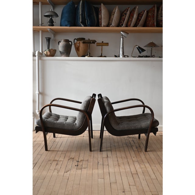 1940s 1940's Karel Koželka & Antonín Kropáček Armchairs, a Pair For Sale - Image 5 of 10