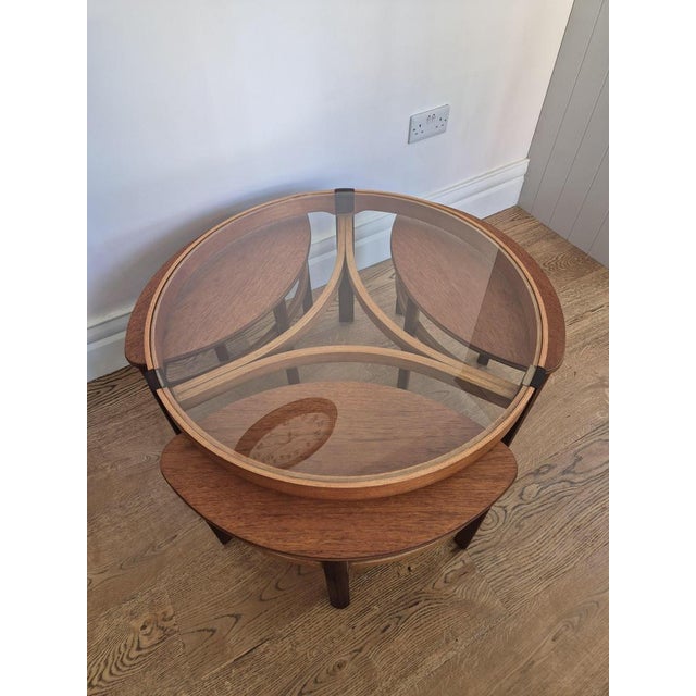Model 5614 Teak Coffee Table Nest of 3 by Nathan Trinity, 1960s, Set of 4 For Sale - Image 6 of 17