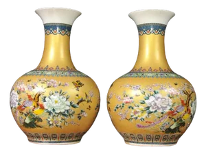 Kangxi Chinese Porcelain Vases, Set of 2