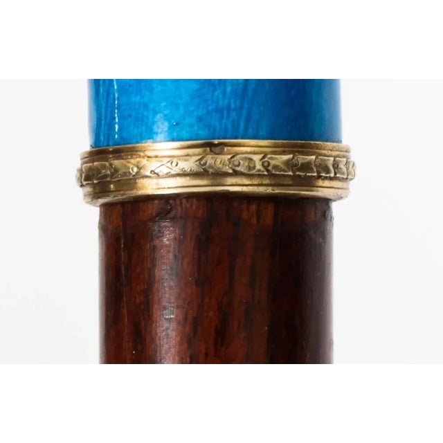 Black Antique Russian Silver Gilt and Jade Enamel Walking Stick, 1800s For Sale - Image 8 of 11