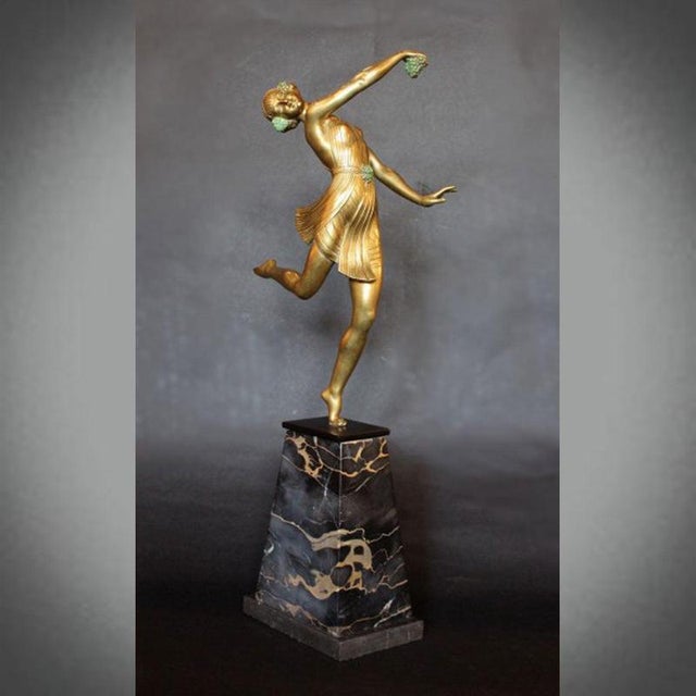 Joe Descomps, Bacchante, 1920s, Bronze For Sale - Image 3 of 6