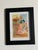 3 pcs Antique Embroidered Spanish Postcards with bullfighting scenes., framed.