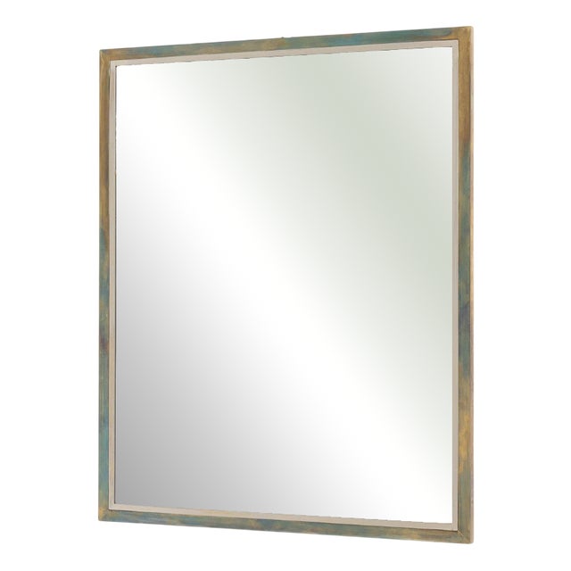Mirror with Brass Frame, 1980s For Sale