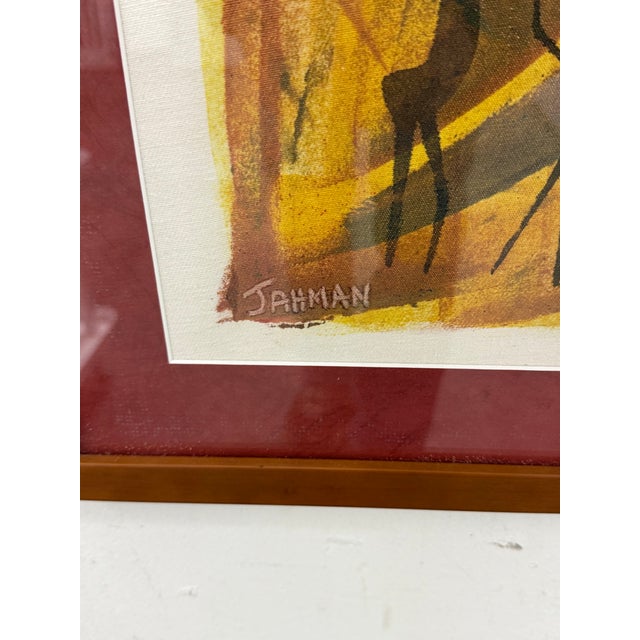 Jahman San Wildlife Painting, Vintage For Sale - Image 12 of 12