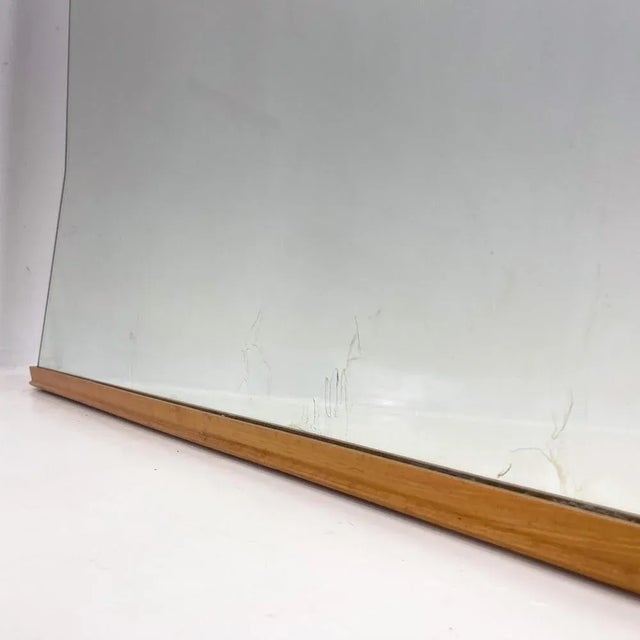 Brown Large Wall Mirror attributed to Santambrogio & De Berti, Italy, 1960s For Sale - Image 8 of 11