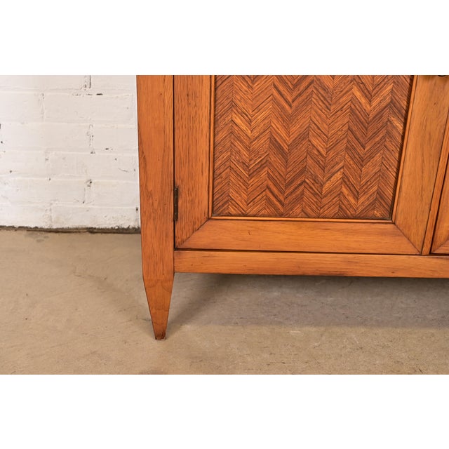 Tomlinson Sophisticate Mid-Century Modern Walnut Buffet Server or Bar Cabinet, 1950s For Sale - Image 9 of 14