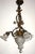 Antique French Art Nouveau Brass and Glass 4-Light Chandelier, 1940s For Sale - Image 13 of 13