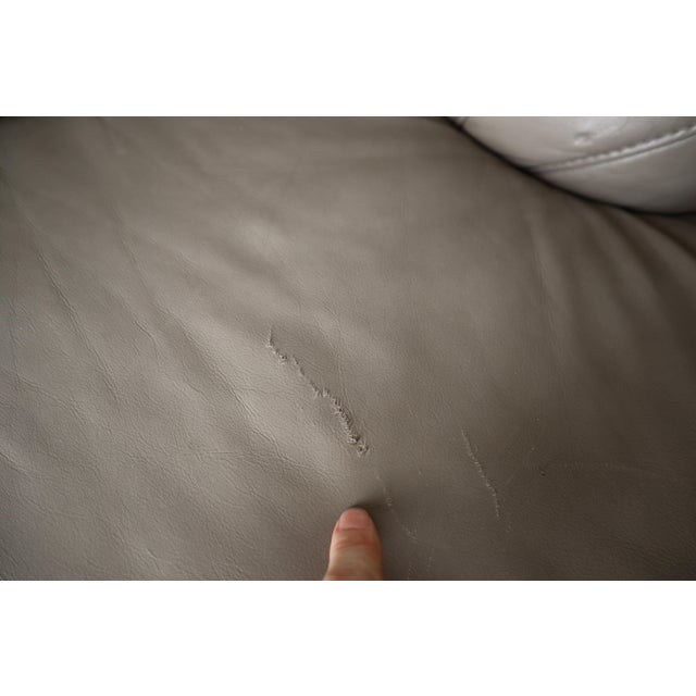 1980s 1980s Oversized German Leather Lounge Chair For Sale - Image 5 of 10