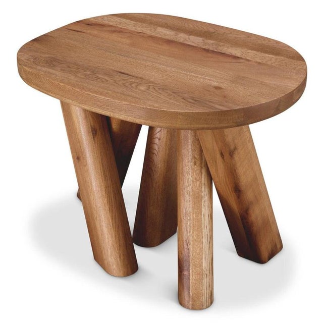 Side Table in Oak Wood For Sale - Image 3 of 7