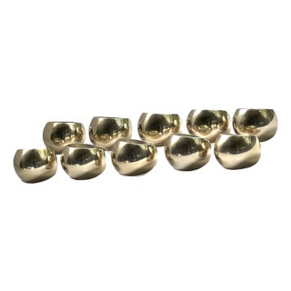 Modern Champagne Gold Napkin Rings For Sale