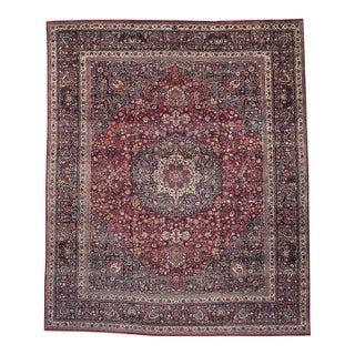 Antique Persian Mashhad Rug, 15'09 X 19'00 For Sale
