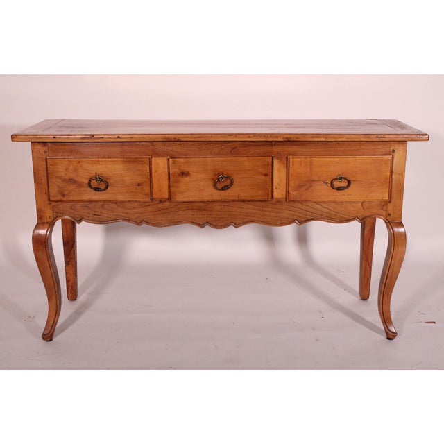 Louis XV provincial style sofa / console table, made from antique and later elements, probably assembled circa 1950's....