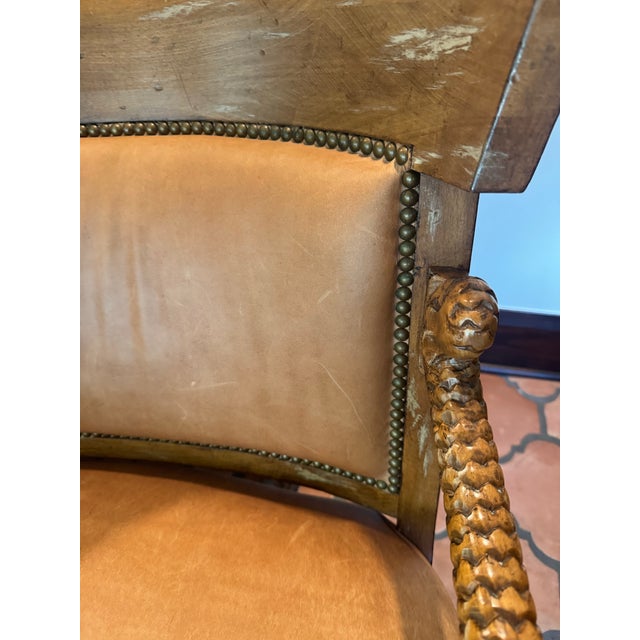 Old Leather Chairs - A Pair For Sale In Tampa - Image 6 of 12