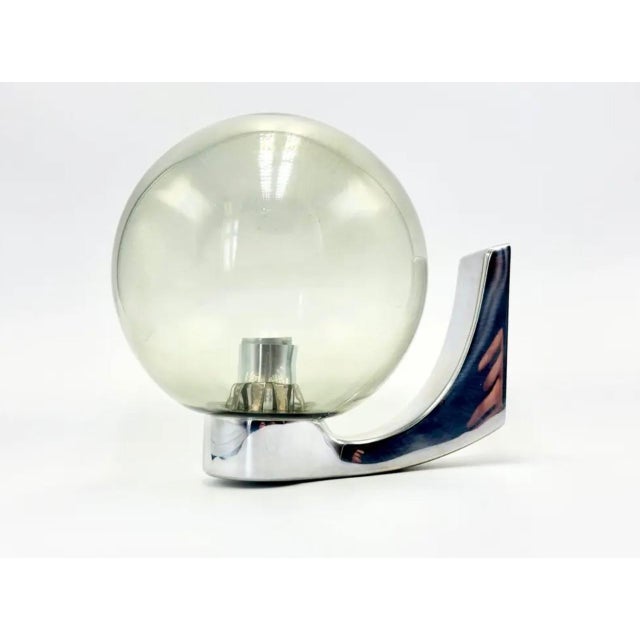 Mid-Century Modern Chrome-Plated Brass Bathroom Sconces, 1970s, Set of 2 For Sale - Image 3 of 5