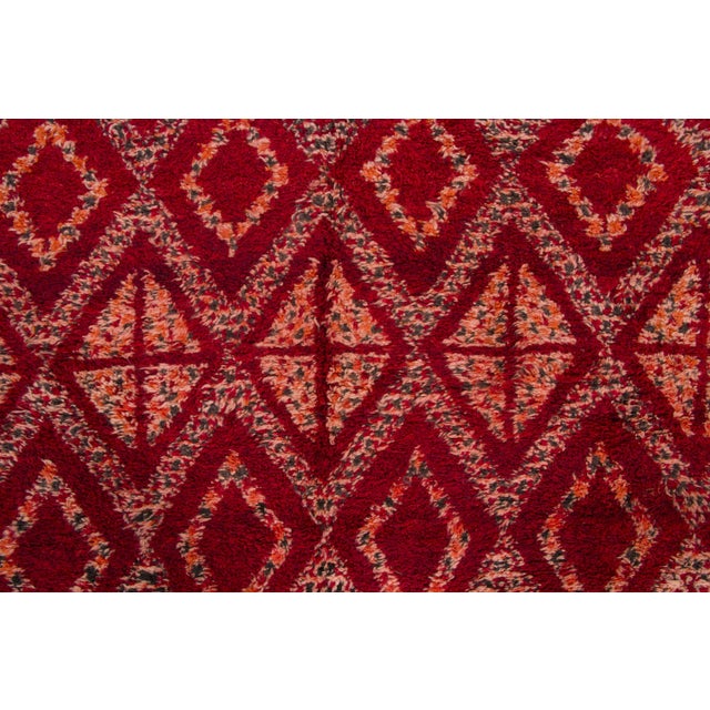 Textile Vintage Moroccan Berber Rug With Diamond Design by Rug & Kilim, 1950-1959 For Sale - Image 7 of 9