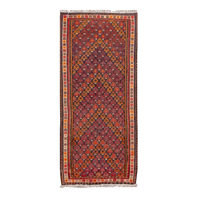 Mid-20th Century Vintage Kilim Rug 4' 5" X 10' For Sale