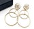Chanel Gold Cutout cc 2 Large Ring Drop Piercing Earrings * Marked 17 * Made in Italy * Comes with the original box and...