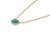 Metal Swedish Modern Asscher Cut 3.27 Carats Emerald Solitaire Necklace in 14k Solid Gold For Sale - Image 7 of 15