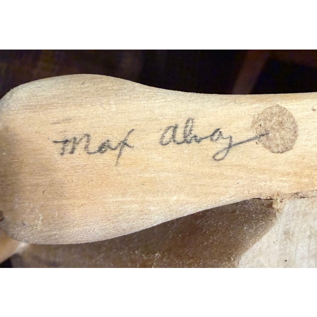 Max Alvarez Signed New Mexico Folk Art Carved Wood Coyote Sculpture For Sale - Image 4 of 10