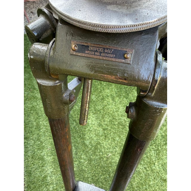 Vintage Industrial Military Tripod Spotlight Floor Lamp For Sale - Image 4 of 9
