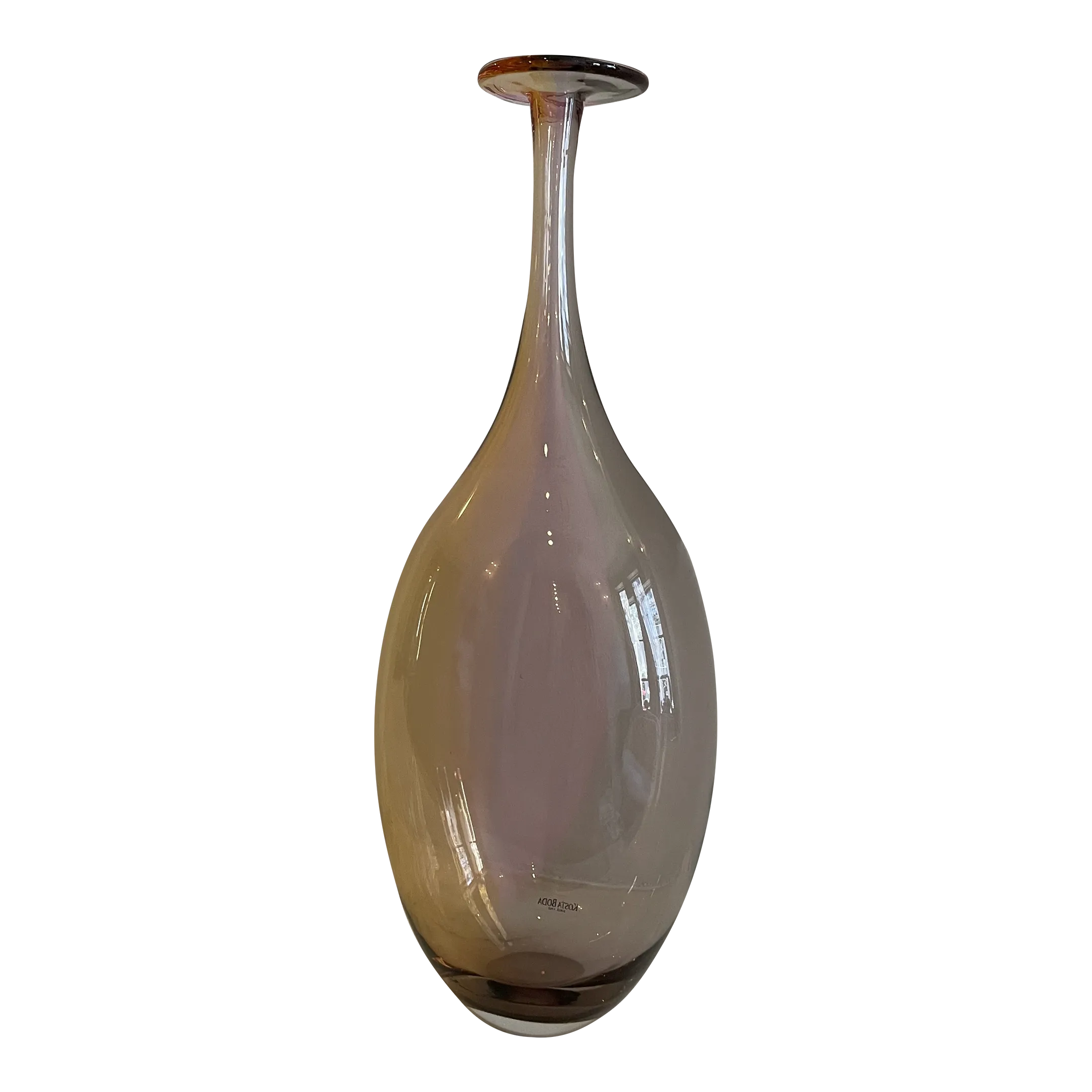 Vintage 1980s Kosta Boda by Kjell Engman Glass Vase | Chairish