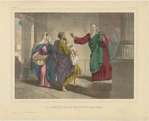 Becquet Frères, No. 7, Presentation of Jesus at the Temple, 1840, Print