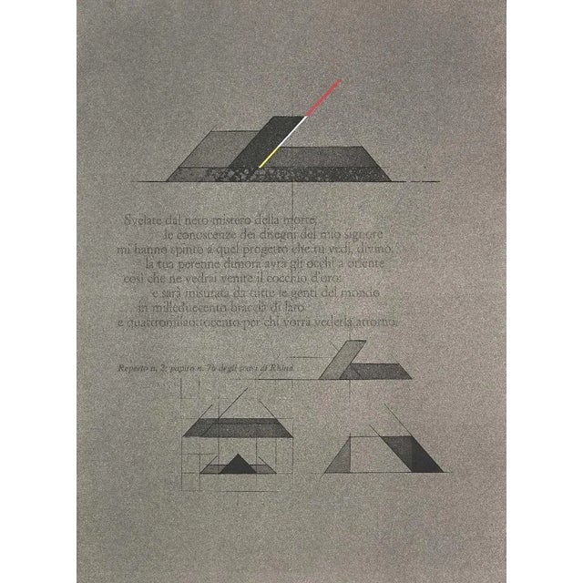 Geometric composition is an original lithograph realized by the contemporary artist Walter Valentini With the description...
