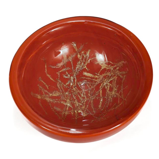 Mid-Century Modern Signed Mid-Century Murano Glass Giaue Bowl by Toni Zuccheri for Venini For Sale - Image 3 of 10