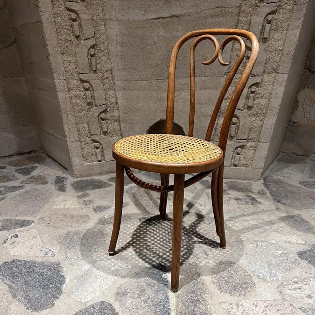 1960s Thonet A16 Sweetheart Chair Bentwood Cane For Sale - Image 11 of 12