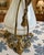 Baccarat Antique French White Opaline Vase With Bronze Tassel Mounts, Baccarat Label For Sale - Image 4 of 6