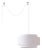 Coronado Stretch Swag Lamp - Drum White Linen Shade, Satin Nickel, Inline Dimmer For Sale