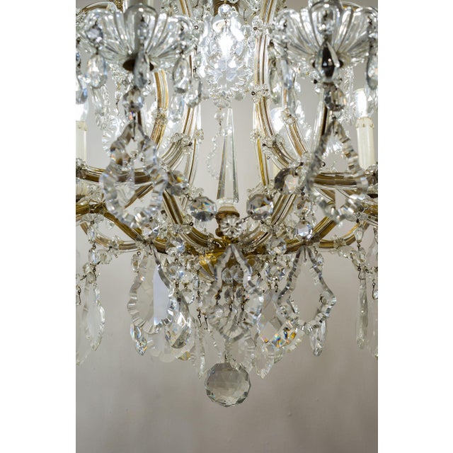 Maria Theresa Style Crystal 13-Light Chandeliers, 1930s, Set of 2 For Sale - Image 10 of 14