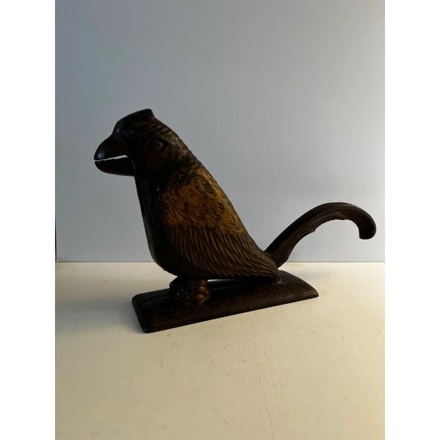 1900 - 1909 Antique 1900s Cast Iron Painted Bird Nutcracker For Sale - Image 5 of 9