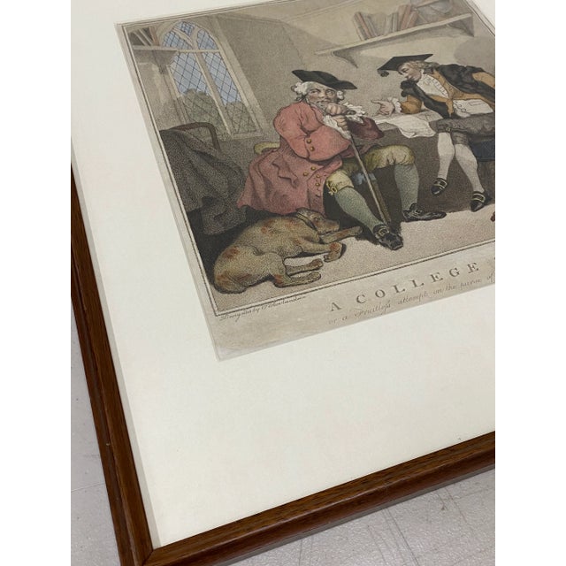 Late 18th Century Edward Williams "A College Scene" After Thomas Rowlandson Color Engraving C.1787 For Sale - Image 5 of 13