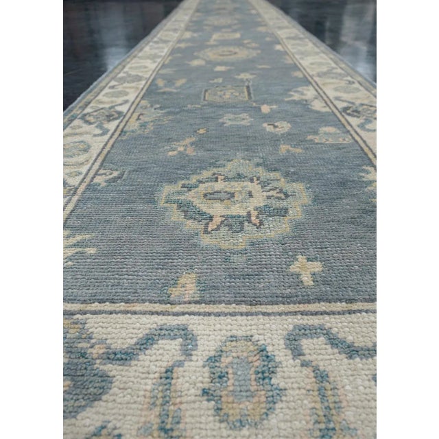 Early 21st Century Turkish Oushak Rug Runner 2'10" x 18'2" For Sale - Image 5 of 6