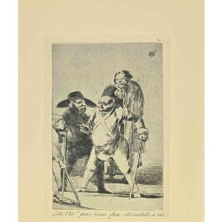 Francisco Goya, Esta usted…pues\., Etching, 1881 For Sale