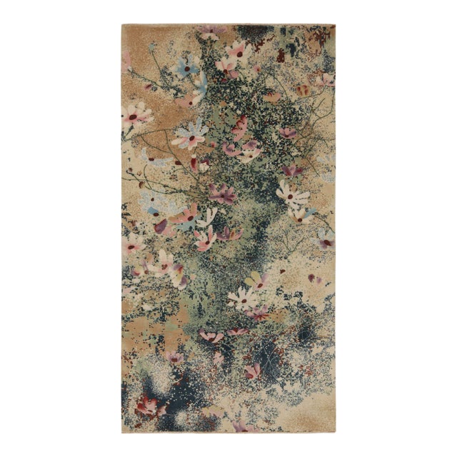 Rug & Kilim’s Contemporary Abstract Rug With Polychromatic Floral Patterns For Sale