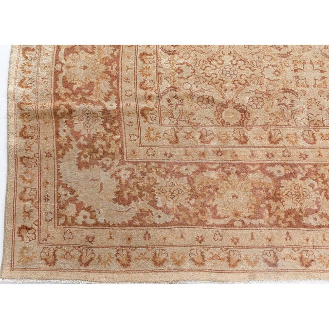 Authentic Early 20th Century Indian Amritsar Brown Rug For Sale - Image 4 of 7