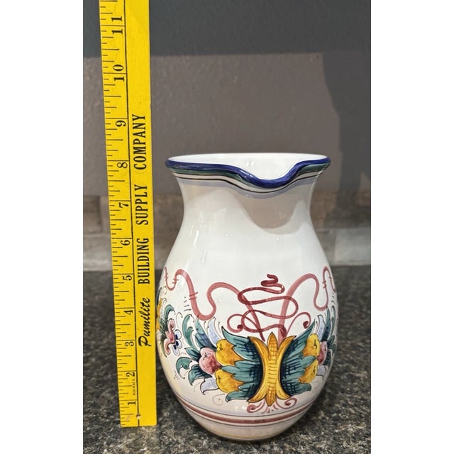 Mid-Century Modern Vinatge Deruta Italian Pottery Raffaellesco Platter & Pitcher For Sale - Image 3 of 12