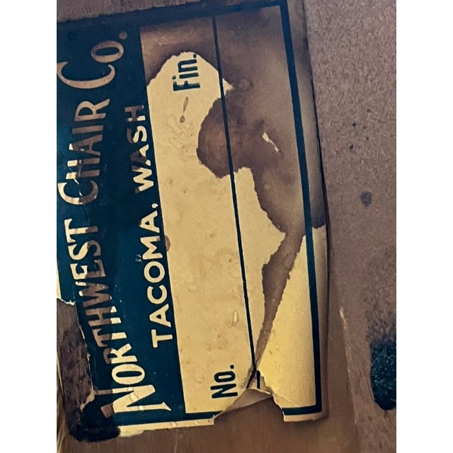 Tan 1958 Northwest Chair Company 8 Piece Solid Maple and Rattan Glass Front Hutch For Sale - Image 8 of 11