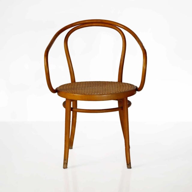 Vintage Bentwood Armchairs With Caned Seats - A Pair For Sale - Image 9 of 10