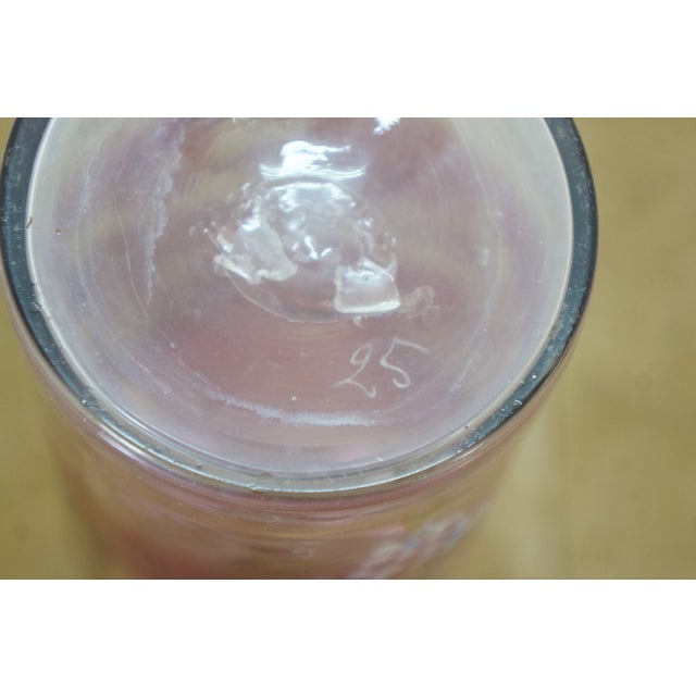 Antique Bohemian Cranberry Art Glass Liquor Wine Decanter Bottle 10" For Sale - Image 15 of 16