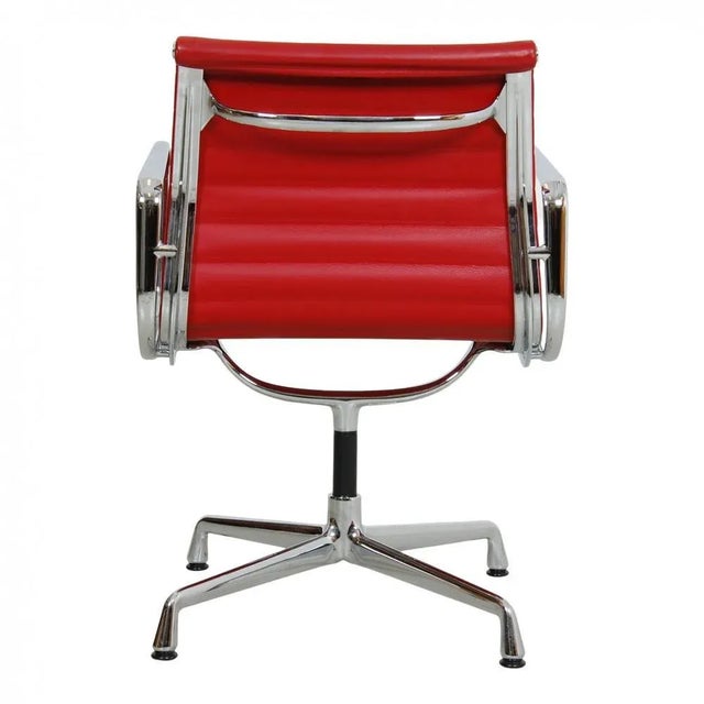 Red Leather EA-108 Chair by Charles Eames for Vitra, 2000s For Sale - Image 3 of 9
