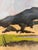 Textile Modernist Expressionist Landscape Framed Painting For Sale - Image 7 of 12