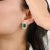Emerald With Earth Mined Diamond Cluster Earrings, a Pair For Sale - Image 4 of 10