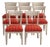 Eight Cerused Oak Dining Side Chairs. Rustic/ Coastal Set of 8 For Sale