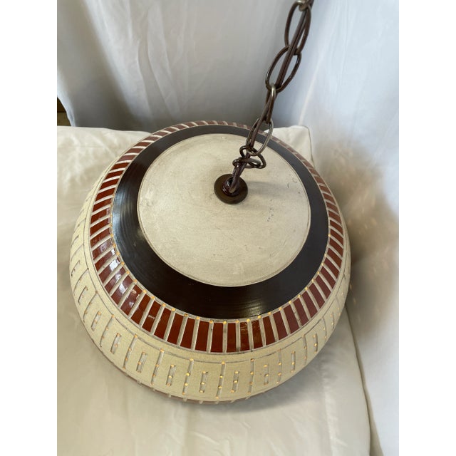 Mid 20th Century Mid Century Beaumont Mood Half Dome Ceramic Light For Sale - Image 5 of 12