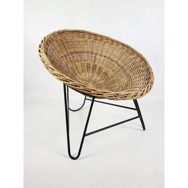 Vintage Wicker Armchair, 1970s For Sale - Image 11 of 12