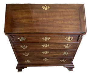 1970s Near Mint Statton Garden of Eden Secretary Desk With Top Cabinet