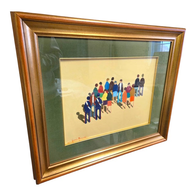 Modern Giorgio Bianchi, Composition of Figures, 1970s, Oil on Canvas, Framed For Sale - Image 3 of 13